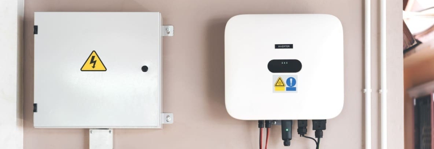 invertor modern cu tablou electric de protecție