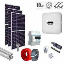 Sistem fotovoltaic 10 kW invertor Huawei KIT-PV-10KW-T-HUAWEI-TCO_Z, on grid, trifazat, cu montaj, prindere pentru acoperis tigla ceramica ondulata