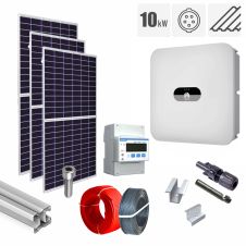 Sistem fotovoltaic 10 kW invertor Huawei KIT-PV-10KW-T-HUAWEI-TM_Z, on grid, trifazat, cu montaj, prindere pentru acoperis tigla metalica