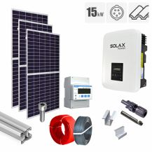 Sistem fotovoltaic 17 kW invertor Solax KIT-PV-17KW-T-SOLAX-TCO_Z, on grid, trifazat, cu montaj, prindere pentru acoperis tigla ceramica ondulata